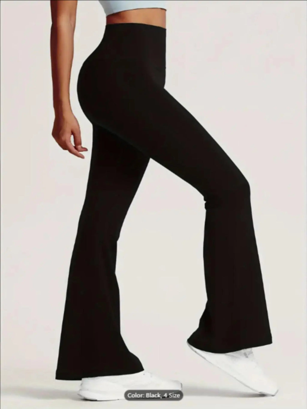 Women'S Groove Solid High Waist Flare Leg Sports Leggings, Casual Comfy Breathable Bell Bottoms Trousers for Yoga Gym, Women Sport & Outdoor Clothing