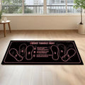 35X80Cm Two-Color Squat Mat Non-Slip and Durable with Instructions Suitable for Home Gym Living Room and Bedroom Use