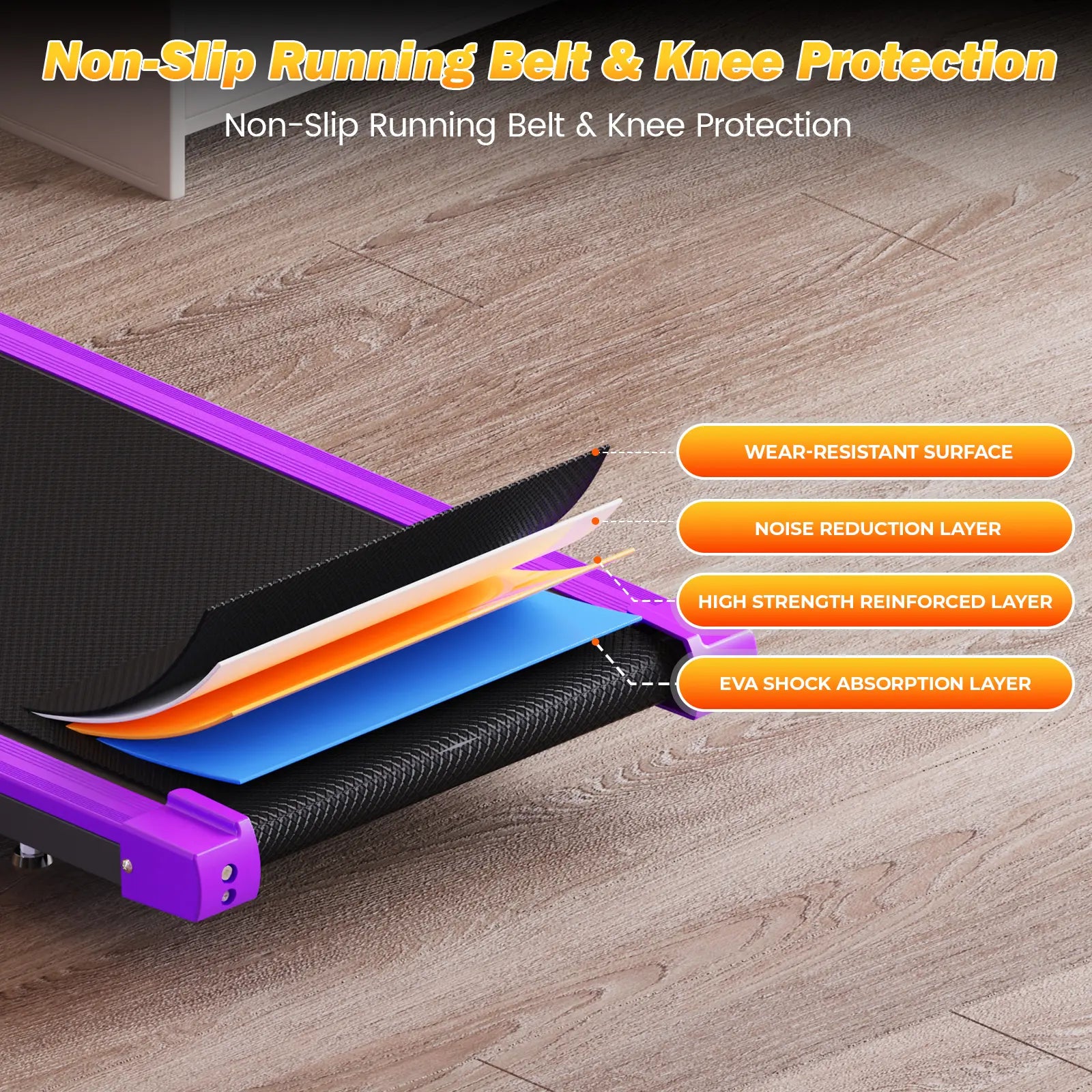 【Adjustable Incline】 YAGUD Foldable Treadmill, Low-Noise Motor Walking Pad, 265Lbs Weight Capacity, Remote Control & Wheels for Easy Mobility, Comes with Free Resistance Bands, Dual Shock-Absorption System Springstatements