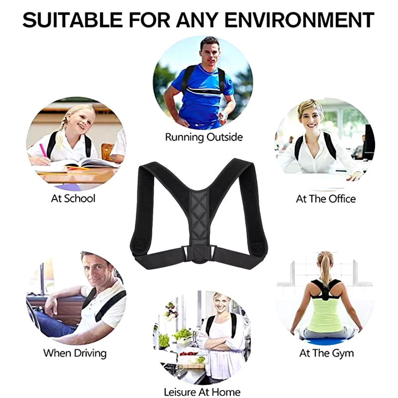 Back Posture Correction Belt Hunchback Corrector Adult Men and Women Sitting Posture Correction Belt Shoulder Straight Back