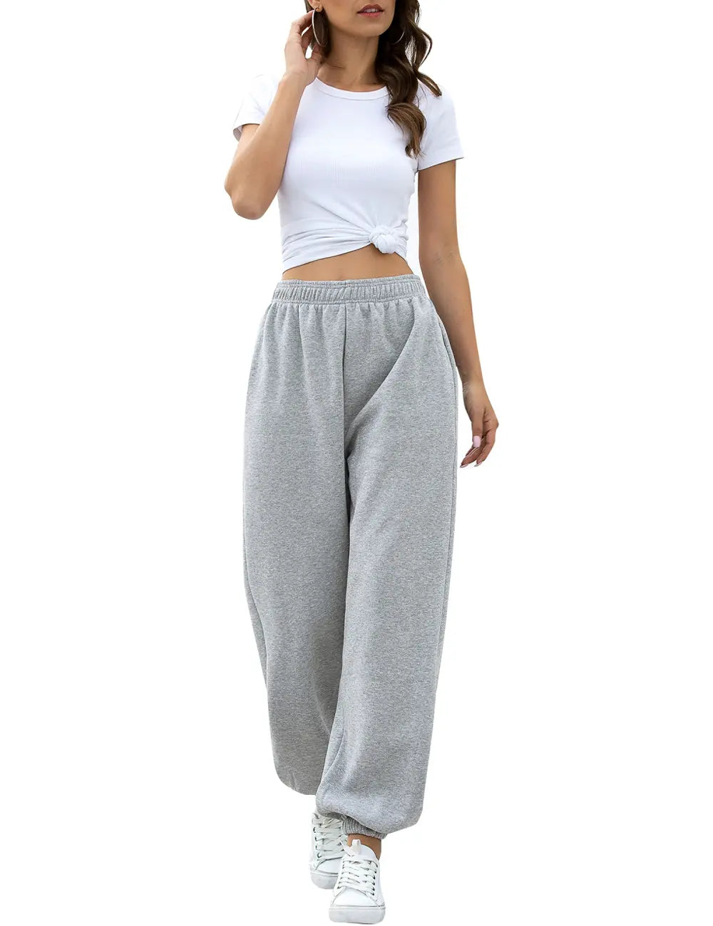 Women'S High Waisted Sweatpants Workout Active Joggers Pants Baggy Lounge Bottoms