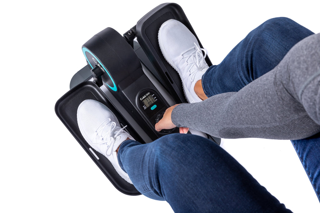 Transform Your Fitness Routine with the Move Under Desk Elliptical Bike - Portable, Adjustable, and Perfect for Any Space